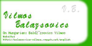 vilmos balazsovics business card